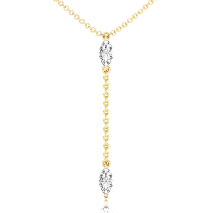 .50CT Marquise Shape Natural Diamond Lariat Necklace