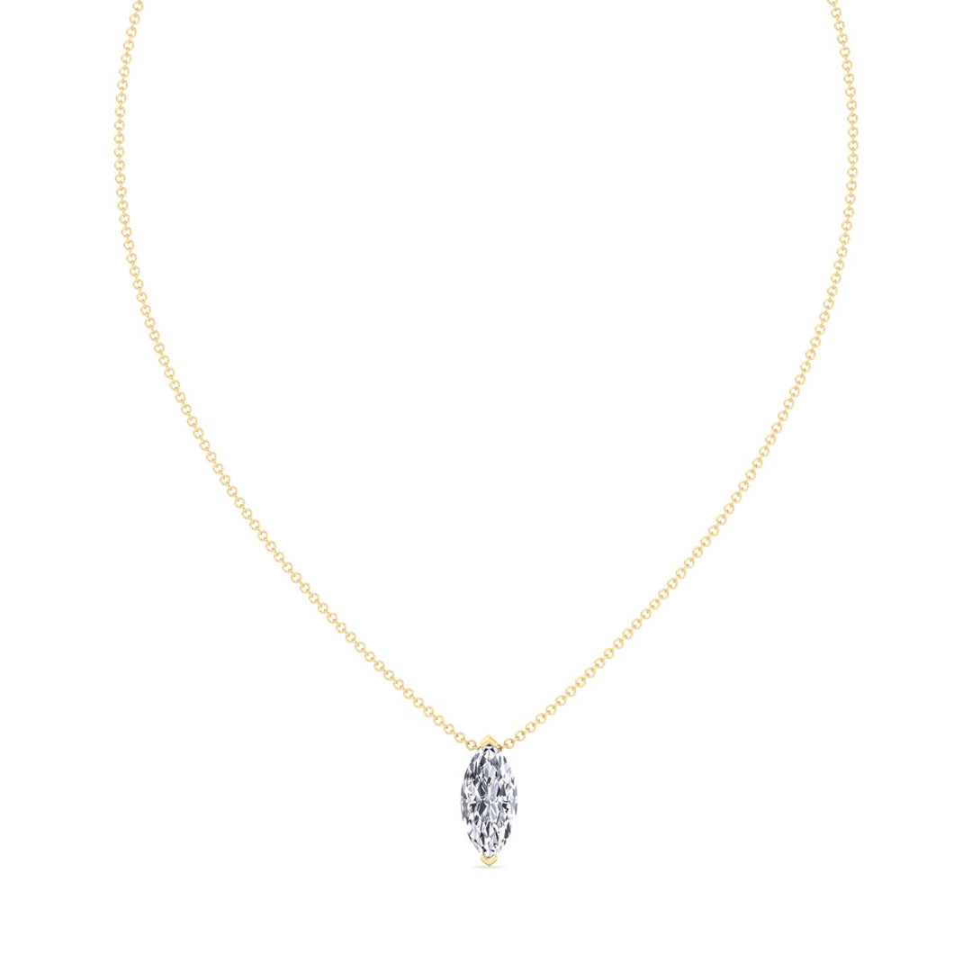 Marquise Shape Natural Diamond Pendant