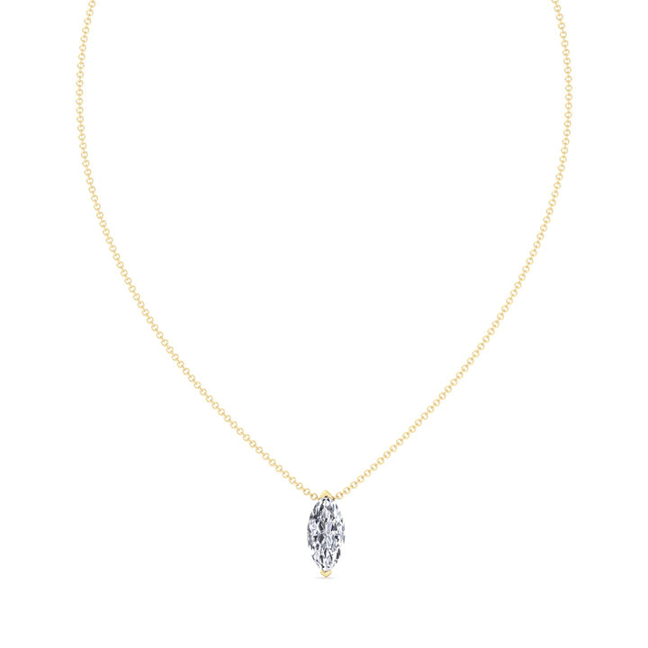 Marquise Shape Natural Diamond Pendant