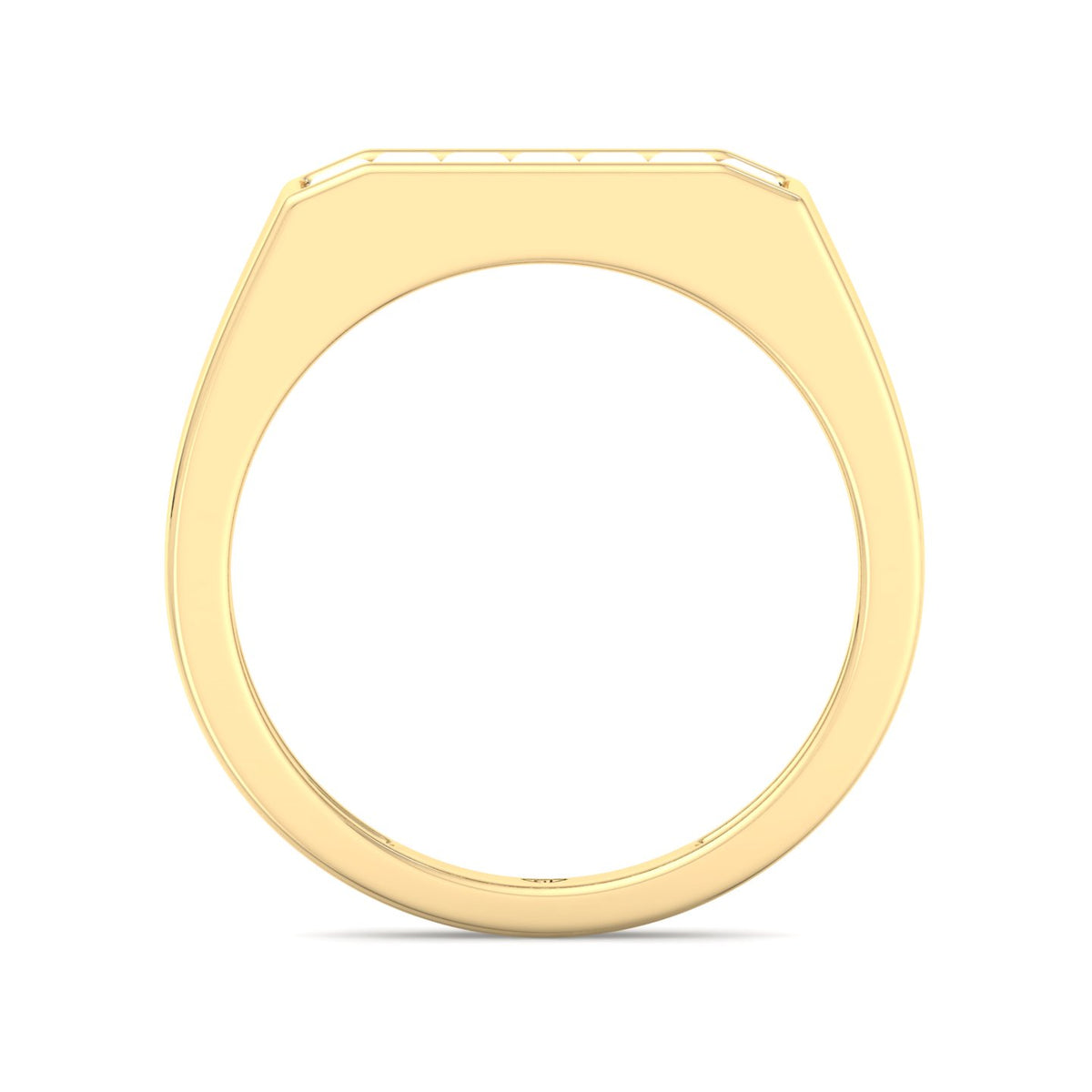 Baguette Shape Channel Setting Natural Diamond Wedding Band Yellow Gold