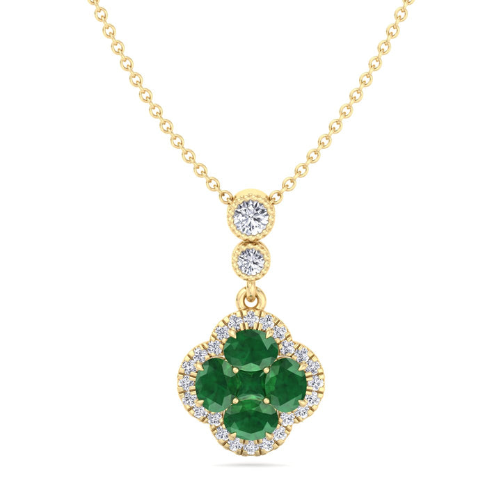 green-emerald-cluster-and-diamond-halo-pendant-in-yellow-gold