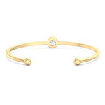 Ciella - Bezel Set Natural Diamond Solitaire Bangle - Gem Jewelers Co