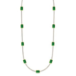 natural-diamond-green-emerald-station-tennis-necklace-18K-solid-gold-jewelry