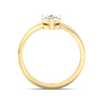 Zelie - Floating Pear Shape Diamond Double Band Engagement Ring - Gem Jewelers Co