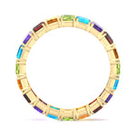 Cartia - Multi-Color Emerald Shape Eternity Band - Gem Jewelers Co