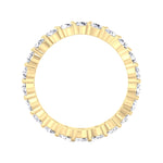 Florel - Round Shape Natural Diamond Curved Eternity Band - Gem Jewelers Co