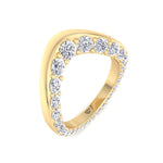Natural Diamond Invisible Halo Eternity Band Yellow Gold 14K