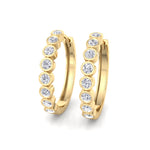 YG Round Shape Natural Diamond Hoop Earrings 4