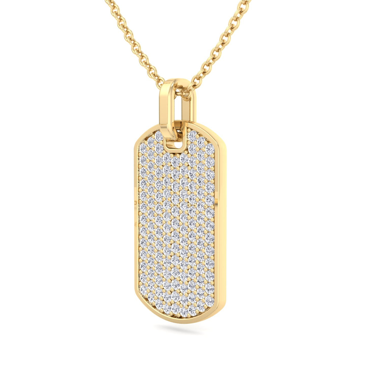 Isidoro - Men's Diamond Tag Pendant - Gem Jewelers Co