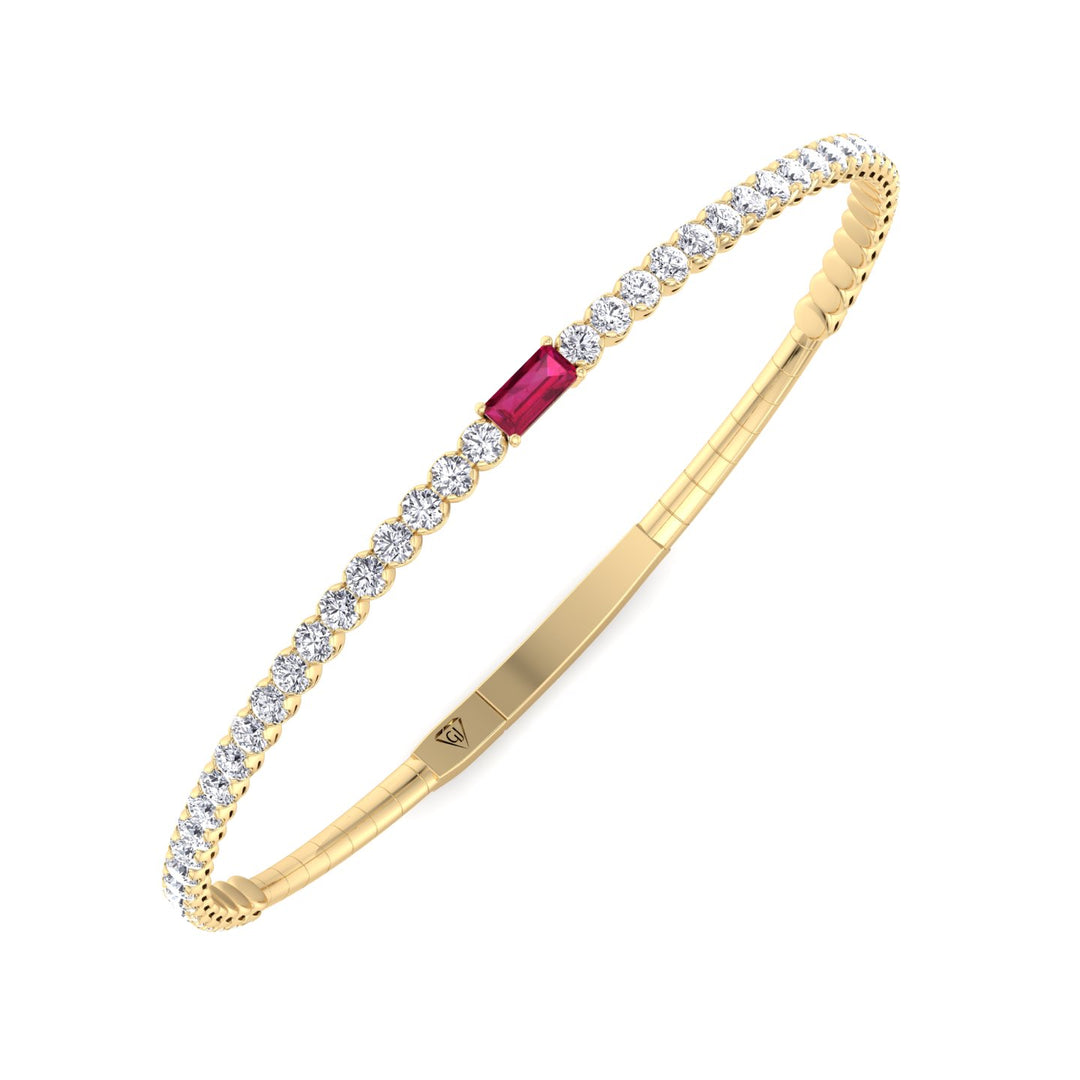 .73-ctw-baguette-ruby-round-diamond-flexible-bangle-solid-yellow-gold