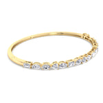 Multi shape natural diamond bracelet solid gold