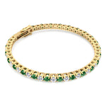 Estelle - Natural Diamond & Emerald Tennis Bracelet - Gem Jewelers Co