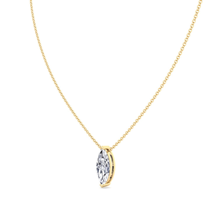 Marquise Shape Natural Diamond Pendant