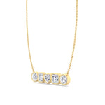  Round-Emerald-Heart-Asscher-Cut-Diamond-in- Bezel-Setting-18K-Yellow-Gold