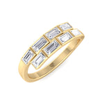 Giselli - Baguette Shape Bezel Setting Diamond Wrap Ring - Gem Jewelers Co