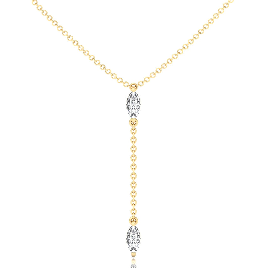 .50CT Marquise Shape Natural Diamond Lariat Necklace