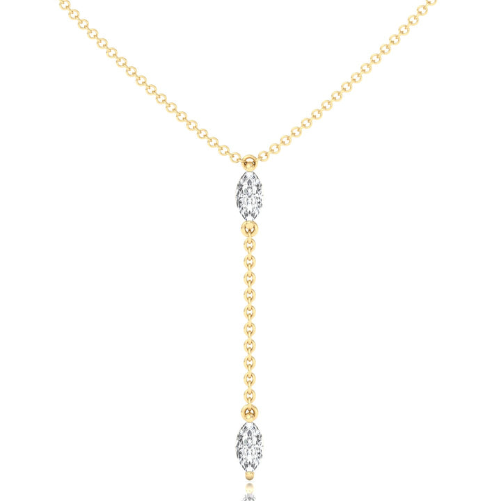 .50CT Marquise Shape Natural Diamond Lariat Necklace