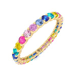 Luccia - Multi-Color Gemstones Eternity Band - Gem Jewelers Co
