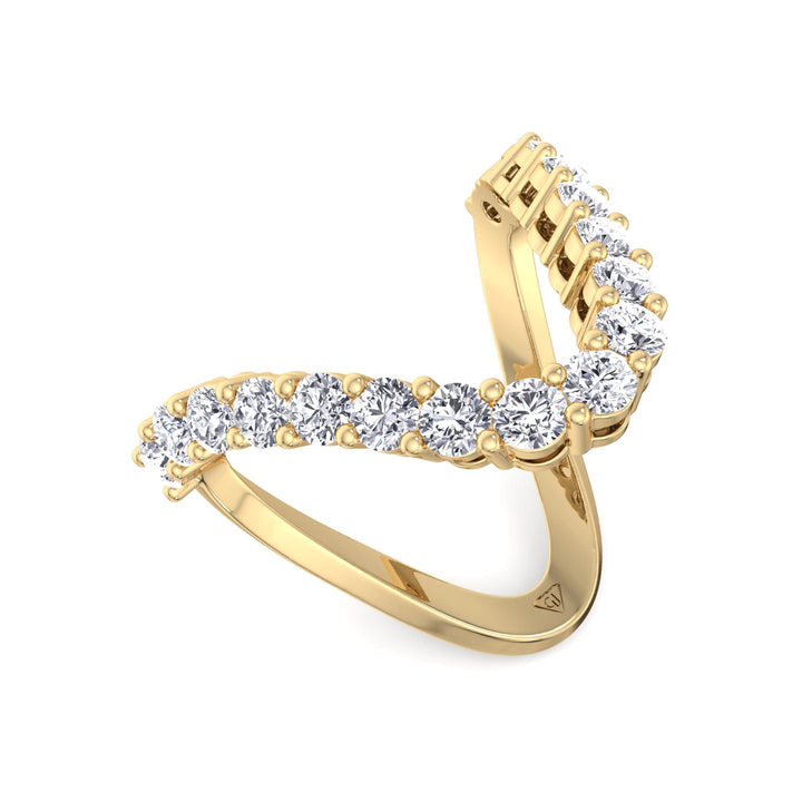 Round Shape Natural Diamond Vanki Ring