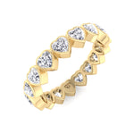 Belleza - Heart Shape Bezel Set Diamond Eternity Band - Gem Jewelers Co