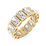 Griseldi - Radiant Shape Bezel Set Diamond Eternity Band - Gem Jewelers Co
