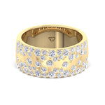 Cellini - Wide Natural Diamond Cigar Band - Gem Jewelers Co
