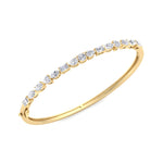 Multi shape natural diamond bracelet 18K yellow gold