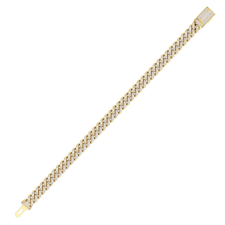 3CT Natural Diamond Cuban Link Bracelet ( 5.5mm )