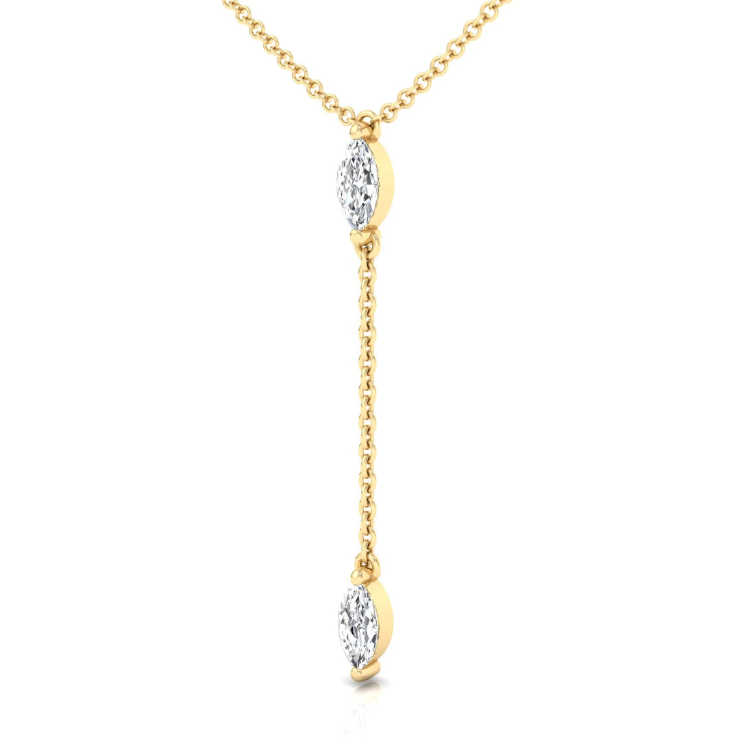 .50CT Marquise Shape Natural Diamond Lariat Necklace