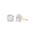 1CT T.W Round Natural Diamond Studs in 14K Gold ( Super Deal) - Gem Jewelers Co