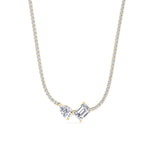 Taron - Toi Et Moi Diamond Tennis Necklace - Gem Jewelers Co