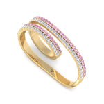 Two-Finger Ring Band-1.2CT-18K-Yellow Gold