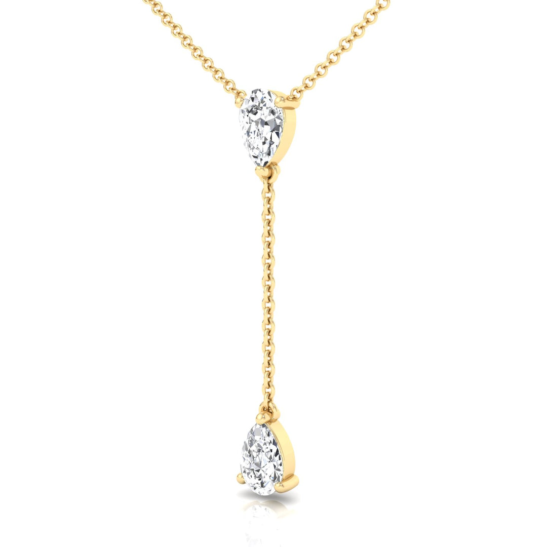 .50CT Pear Shape Natural Diamond Lariat Necklace