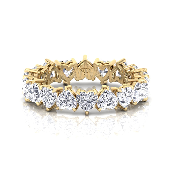 North South Heart Shape Natural Diamond Eternity Band