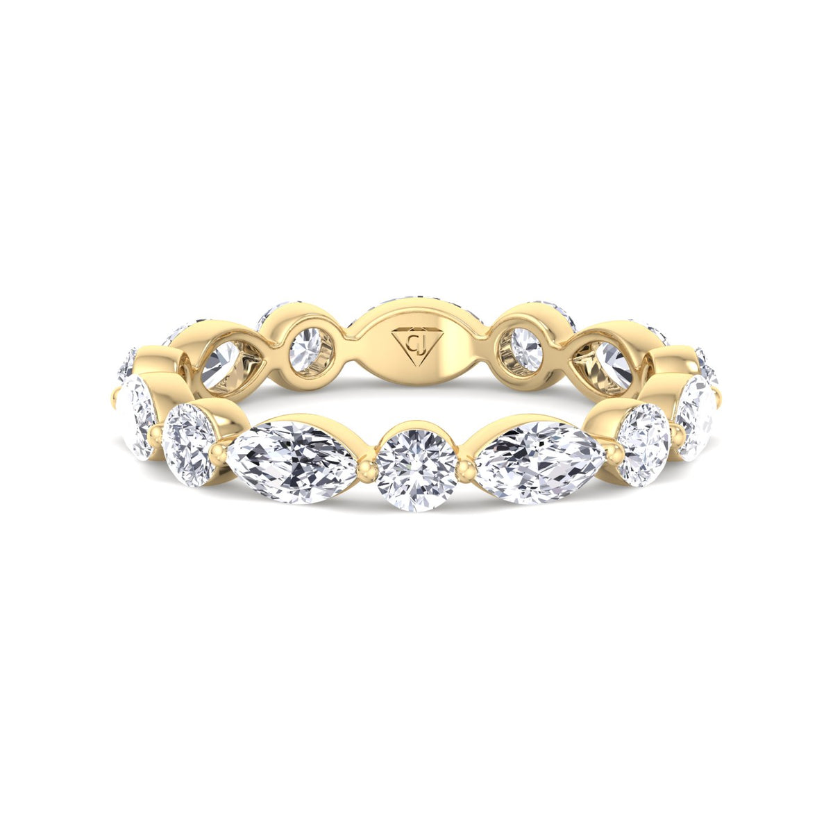 Daria - Marquise and Round Eternity Wedding Band - Gem Jewelers Co