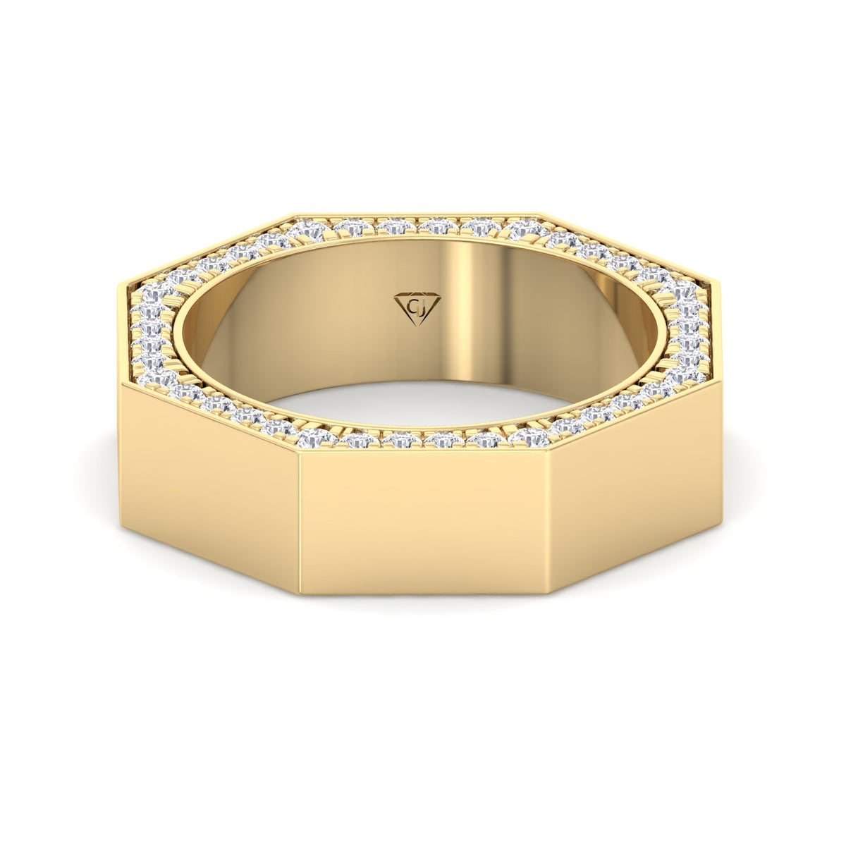 Enrico - Hidden Diamond Wedding Band - Gem Jewelers Co
