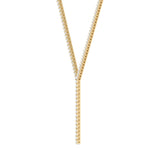 4 Prong Natural Diamond Y Drop Tennis Necklace YG 4