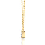 Bezel Set Emerald Cut Natural Diamond Cuban Chain Necklace Yellow Gold