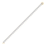 Heart Shape Natural Diamond Tennis Bracelet Yellow