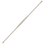 3-Prong Graduated Natural Diamond Tennis Bracelet Yellow