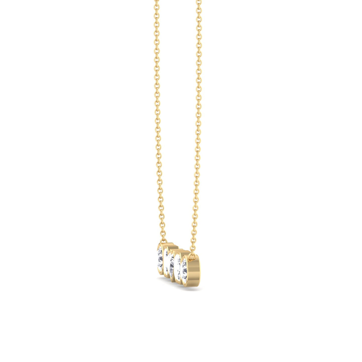 Round-Emerald-Heart-Asscher-Cut-Diamond-in- Bezel-Setting-Solid-Yellow-Gold