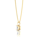 Emerald-Cut-Natural- Diamond Necklace -Pendant on Luxe -Omega Chain