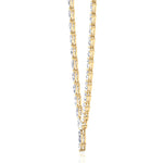 Pear Shape Natural Diamond Tennis Necklace Yellow Gold