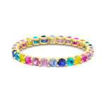 Luccia - Multi-Color Gemstones Eternity Band - Gem Jewelers Co