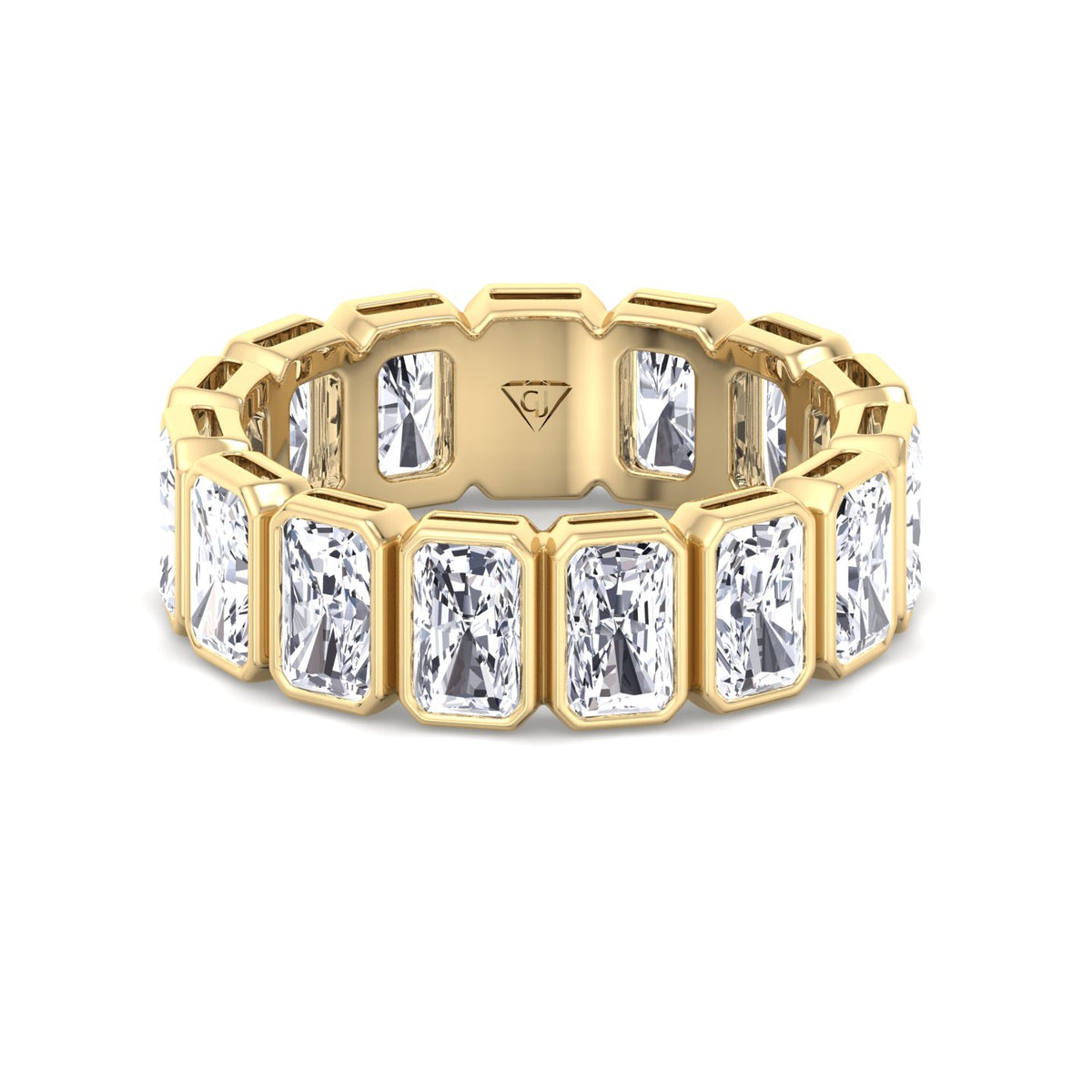 Griseldi - Radiant Shape Bezel Set Diamond Eternity Band - Gem Jewelers Co
