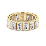 Griseldi - Radiant Shape Bezel Set Diamond Eternity Band - Gem Jewelers Co