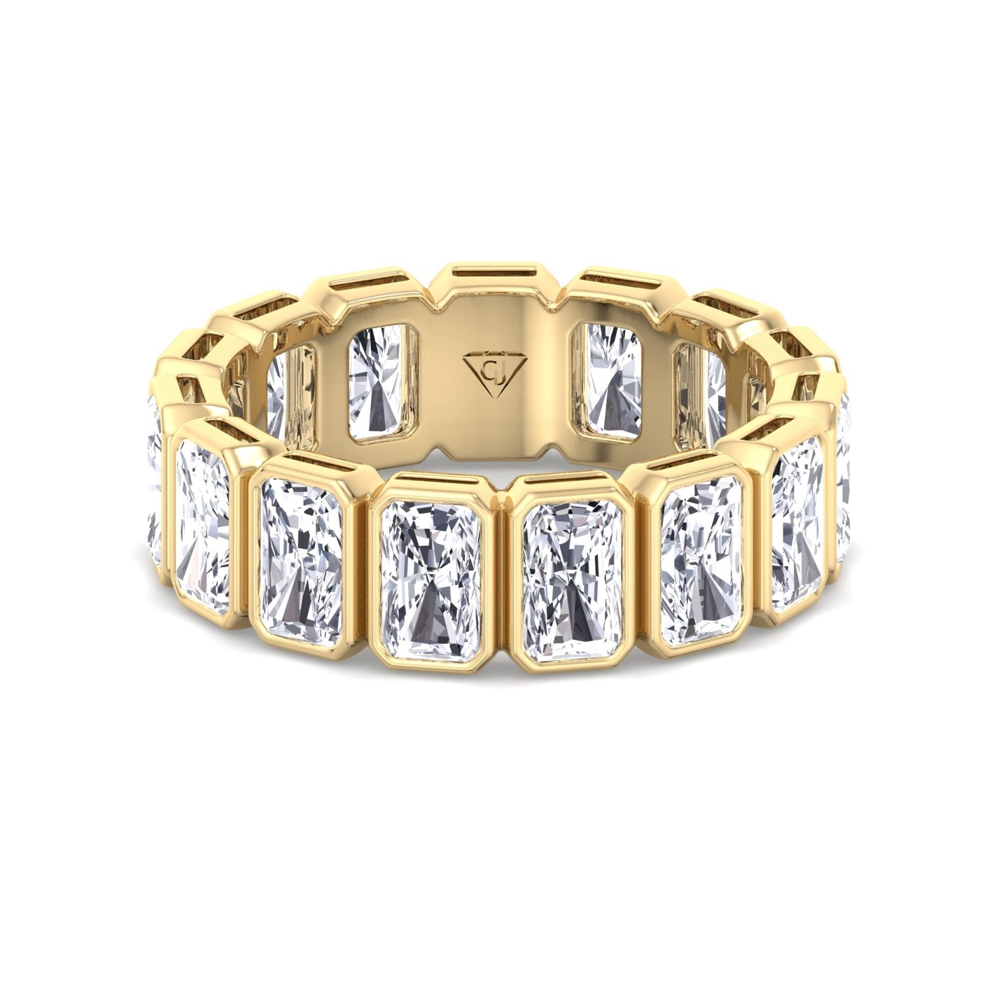 Griseldi - Radiant Shape Bezel Set Diamond Eternity Band - Gem Jewelers Co