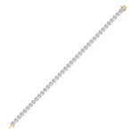 East to West Heart Shape Natural Diamond Tennis Bracelet Yellow