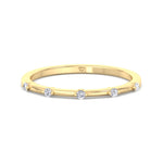 Myra - 5 Stone Round Diamond Dainty Ring Single Prong - Gem Jewelers Co
