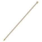 Elaria - East to West Heart Shape Bezel Set Natural Diamond Tennis Bracelet - Gem Jewelers Co